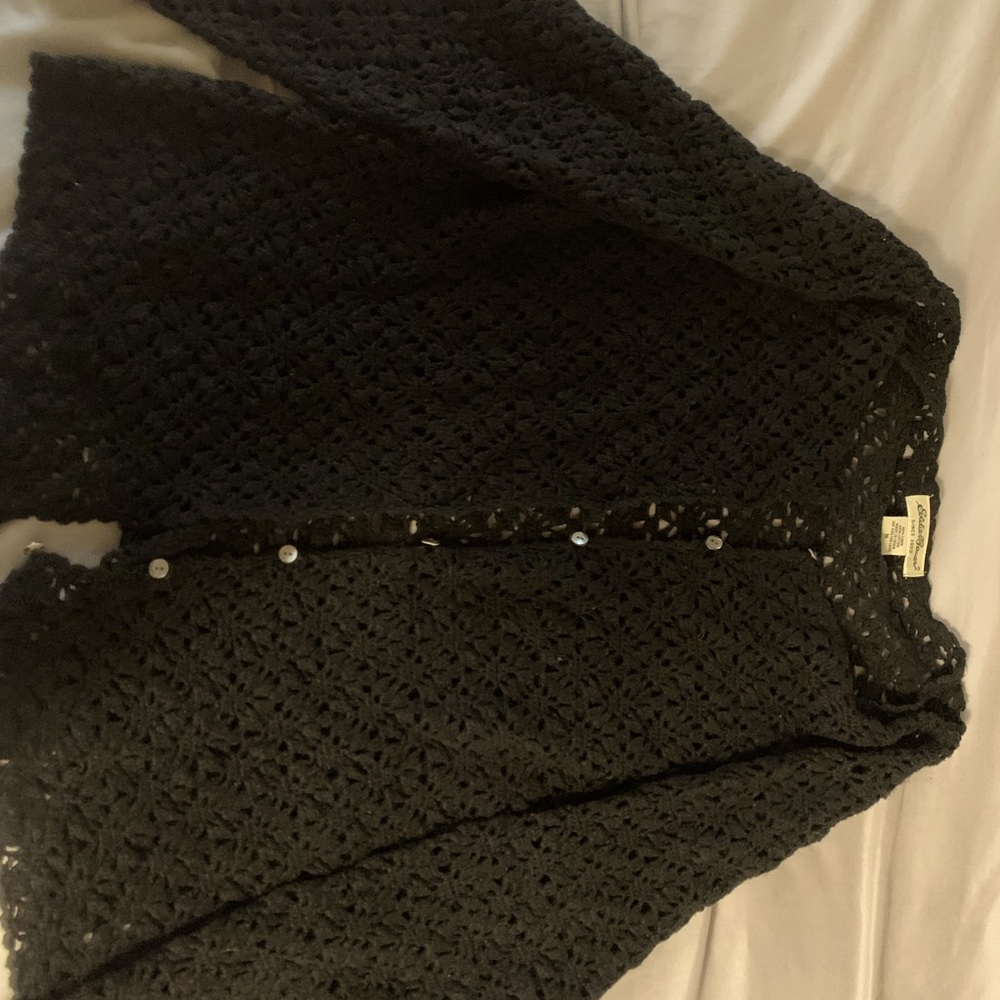 Black knitted vintage cardigan
